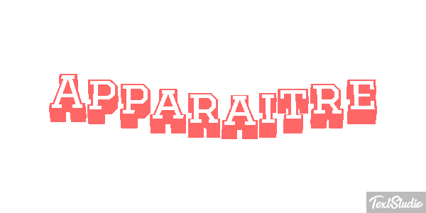 Apparaître Effet de texte