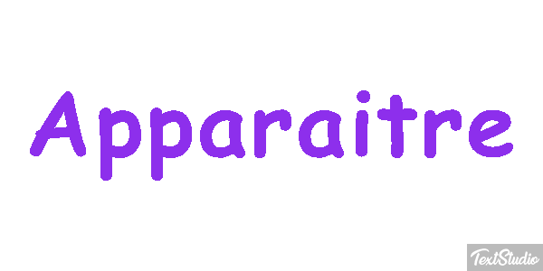 Apparaître Effet de texte