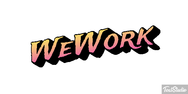 WeWork Efeito do texto