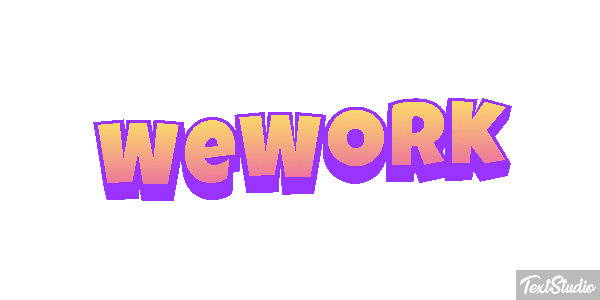 WeWork Efeito do texto