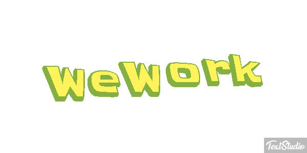 WeWork Efeito do texto