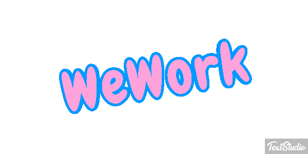 WeWork Efeito do texto