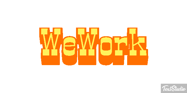 WeWork Efeito do texto