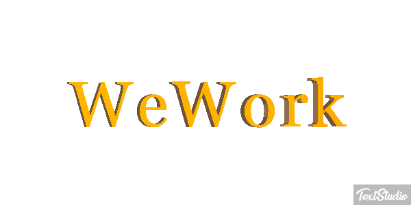 WeWork Efeito do texto