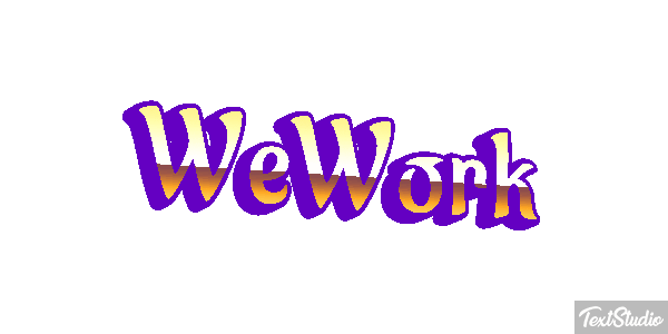 WeWork Efeito do texto