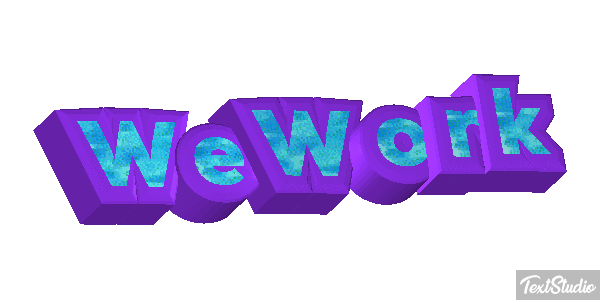 WeWork Efeito do texto