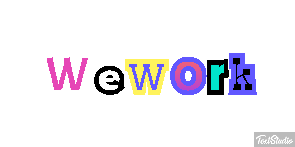 WeWork Efeito do texto