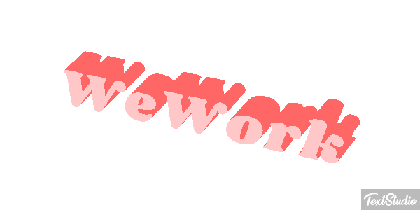 WeWork Efeito do texto