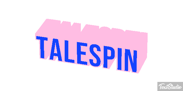 Talespin Efecto de texto