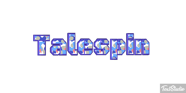 Talespin Efecto de texto