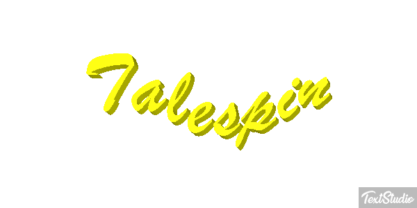Talespin Efecto de texto