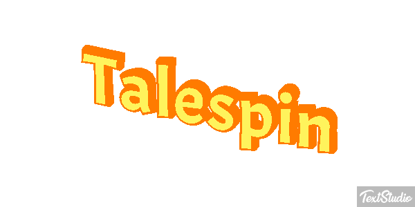 Talespin Efecto de texto