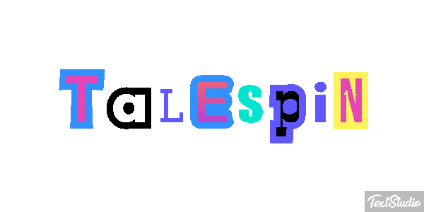 Talespin Efecto de texto