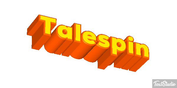 Talespin Efecto de texto