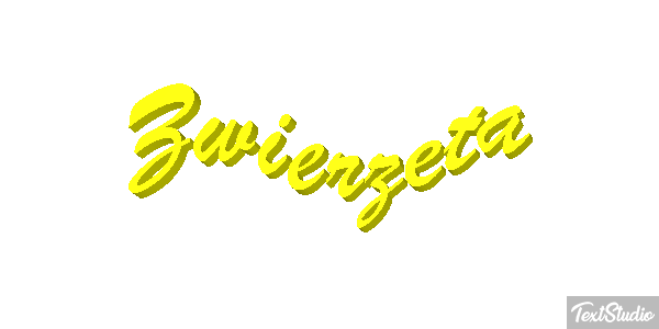 Zwierzęta Efekt tekstowy