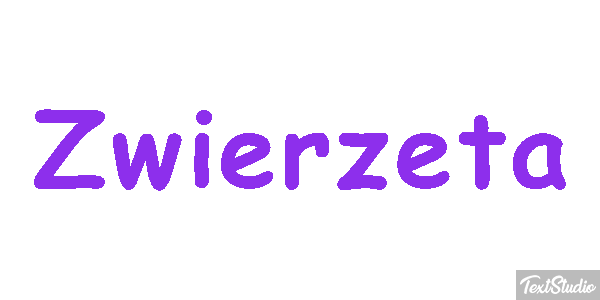 Zwierzęta Efekt tekstowy