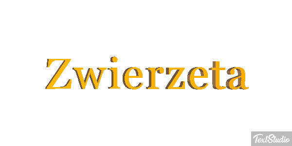 Zwierzęta Efekt tekstowy