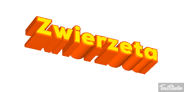 Zwierzęta Efekt tekstowy