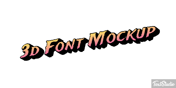 3d Font Mockup Texteffekt