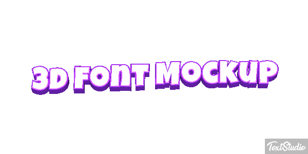 3d Font Mockup Texteffekt