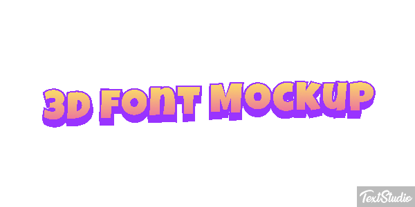 3d Font Mockup Texteffekt