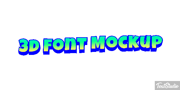 3d Font Mockup Texteffekt