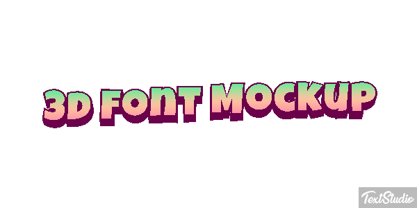 3d Font Mockup Texteffekt