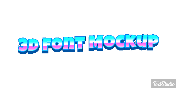 3d Font Mockup Texteffekt