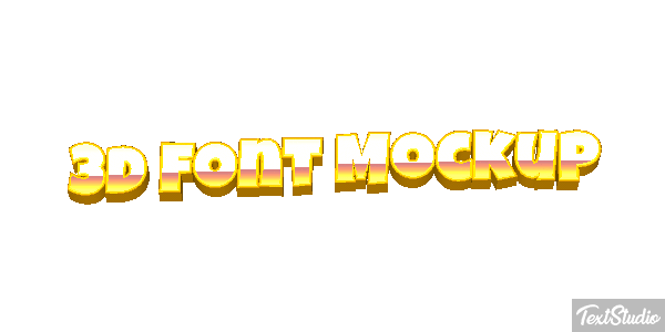 3d Font Mockup Texteffekt