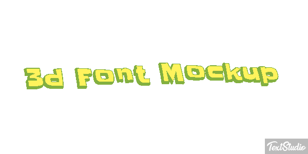 3d Font Mockup Texteffekt