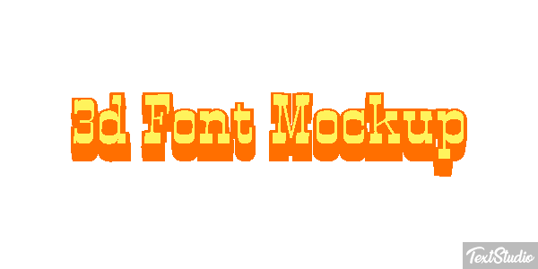 3d Font Mockup Texteffekt