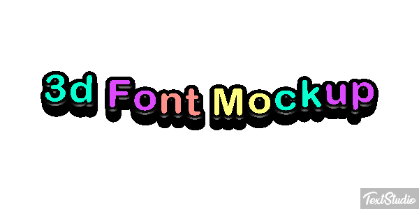 3d Font Mockup Texteffekt