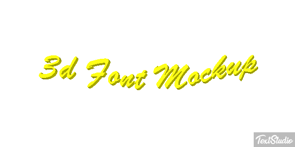 3d Font Mockup Texteffekt