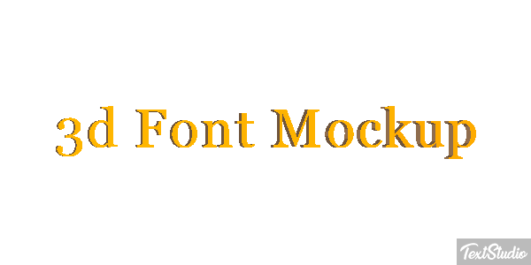 3d Font Mockup Texteffekt