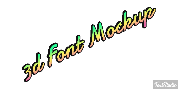 3d Font Mockup Texteffekt
