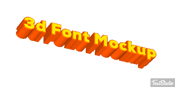 3d Font Mockup Texteffekt