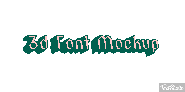3d Font Mockup Texteffekt