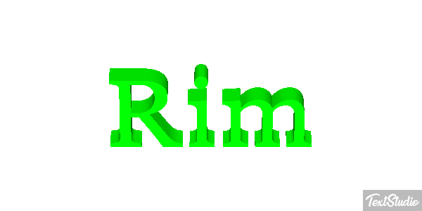 Rim Effetto testo