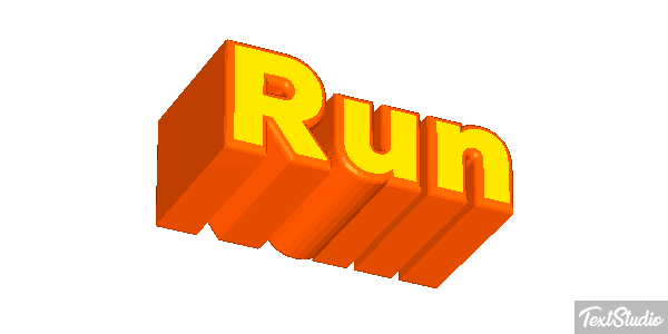 Run テキスト効果