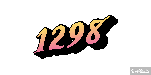 1298 Text effect