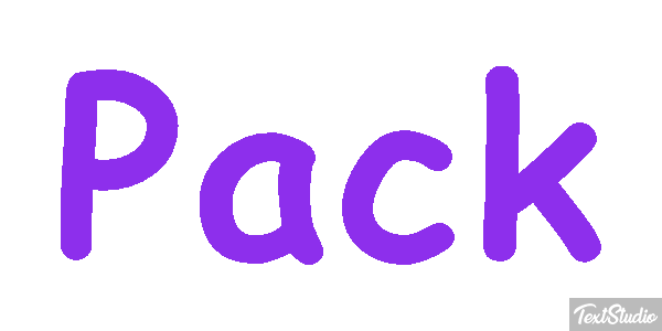 Pack Texteffekt
