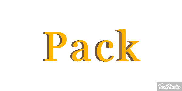 Pack Texteffekt