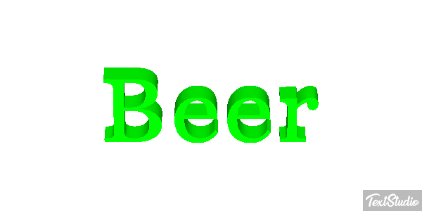Beer Efeito do texto