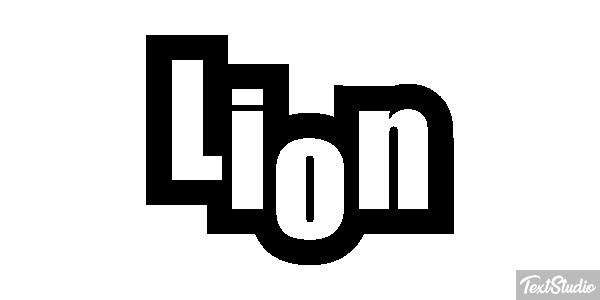 Lion Текстовый эффект