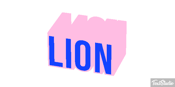 Lion Текстовый эффект