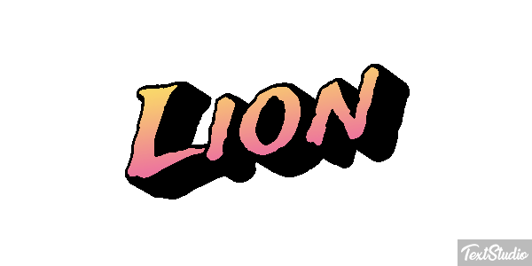 Lion Текстовый эффект