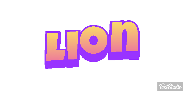Lion Текстовый эффект