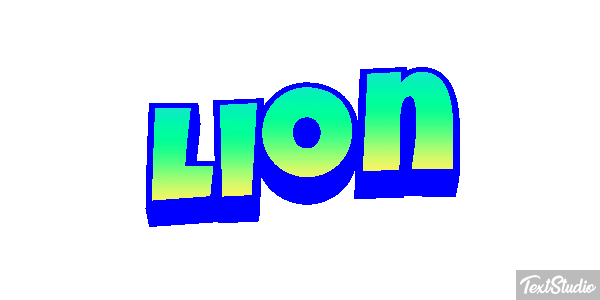 Lion Текстовый эффект