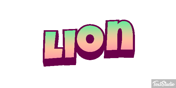 Lion Текстовый эффект
