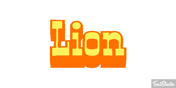 Lion Текстовый эффект